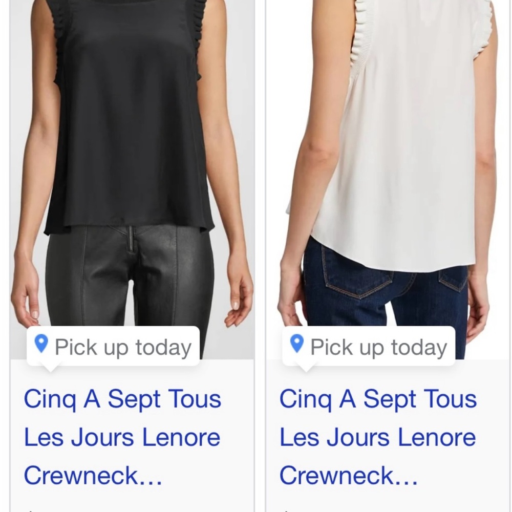 Cinq a Sept White Boxy Sleeveless Tank Top